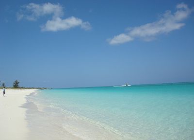water, shore, boats, vehicles, Turks and Caicos islands, beaches - desktop wallpaper
