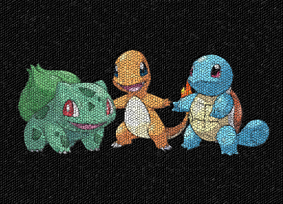 Pokemon, Bulbasaur, Squirtle, mosaic, Charmander - random desktop wallpaper