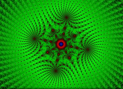 green, abstract, fractals, psychedelic - random desktop wallpaper