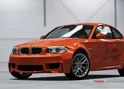 video games, cars, Xbox 360, BMW 1 series M Coupe, Forza Motorsport 4 - related desktop wallpaper