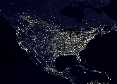 night, maps, city lights - desktop wallpaper