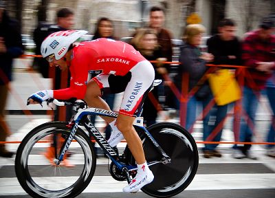 bicycles, sports, cycling, Fabian Cancellara, Team Saxo Bank - random desktop wallpaper