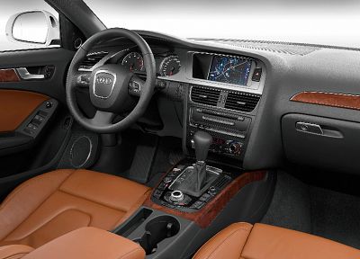 car interiors, Audi A4, German cars - random desktop wallpaper