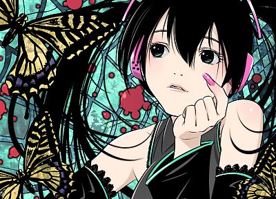 Vocaloid, Hatsune Miku, Zatsune Miku, detached sleeves, Vocaloid Fanmade - duplicate desktop wallpaper