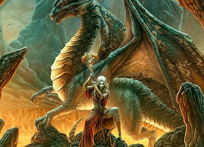 dragons, CGI, fantasy art - desktop wallpaper