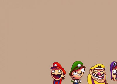 Mario, faces - desktop wallpaper