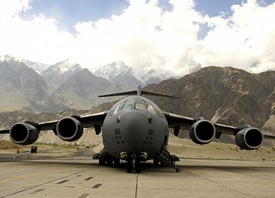 aircraft, military, Afghanistan, C-17 Globemaster - desktop wallpaper