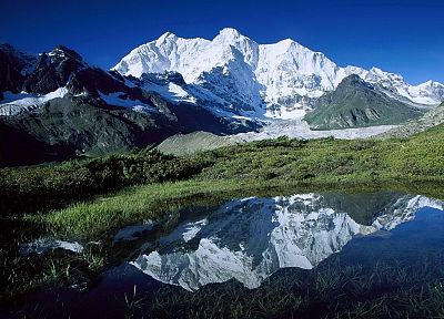 peak, glacier, Tibet - duplicate desktop wallpaper