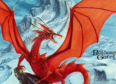 dragons, Baldurs Gate - desktop wallpaper