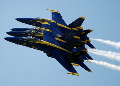 aircraft, military, navy, vehicles, blue angels, F-18 Hornet - desktop wallpaper