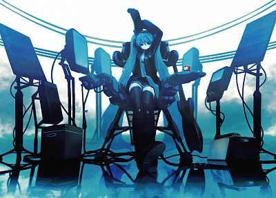 Vocaloid, Hatsune Miku, Huke - random desktop wallpaper