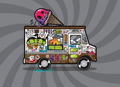 ice cream, trucks, vehicles, JThree Concepts, Jared Nickerson - random desktop wallpaper