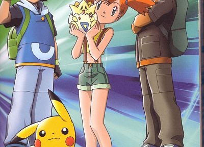 Pokemon, Pikachu, Misty (Pokemon), Ash Ketchum, Togepi - related desktop wallpaper
