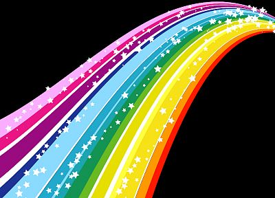 multicolor, stars, DeviantART, rainbows - desktop wallpaper