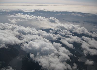 mountains, clouds, Earth, rivers, skyscapes - random desktop wallpaper