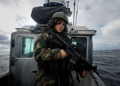 guns, navy, girls with guns, army girls - duplicate desktop wallpaper