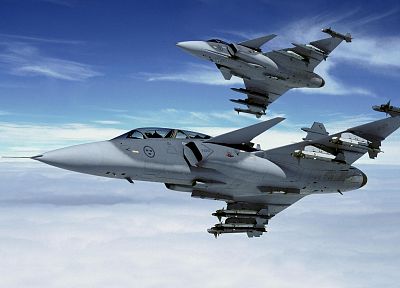 aircraft, military, vehicles, Jas 39 Gripen, Swedish Air Force - desktop wallpaper
