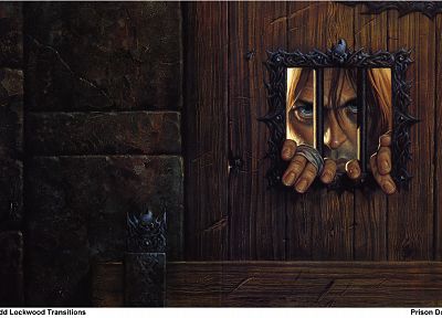 fantasy art, prison, Dungeons and Dragons, Todd Lockwood, faces, forgotten realms, prisoner - random desktop wallpaper