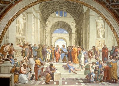 paintings, artwork, The School of Athens, classic art, Raphael (painter), philosophers - random desktop wallpaper