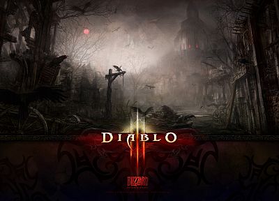 video games, Diablo, logo design - duplicate desktop wallpaper