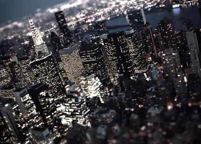 cityscapes, buildings, New York City, tilt-shift - related desktop wallpaper