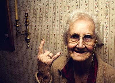 Rock music, old woman - random desktop wallpaper
