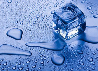water, ice, wet, melting, water drops, condensation, ice cubes - desktop wallpaper