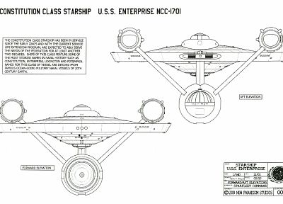 Star Trek, USS Enterprise, Star Trek schematics - duplicate desktop wallpaper
