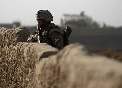 soldiers, army, military, Canada, Afghanistan, depth of field - related desktop wallpaper