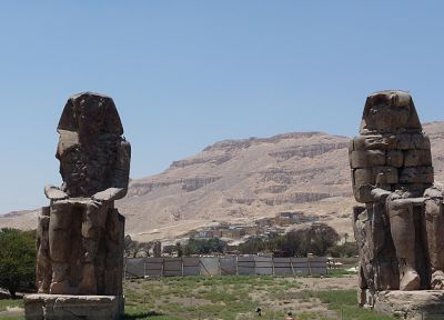 Egypt, statues - duplicate desktop wallpaper