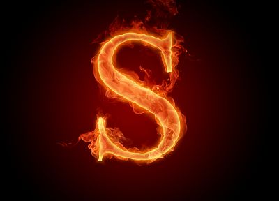 flames, fire, typography, alphabet, letters - random desktop wallpaper