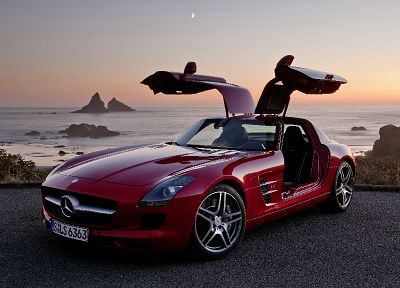 cars, Mercedes-Benz SLS AMG E-Cell - duplicate desktop wallpaper