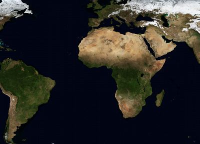 outer space, Earth, world map - random desktop wallpaper