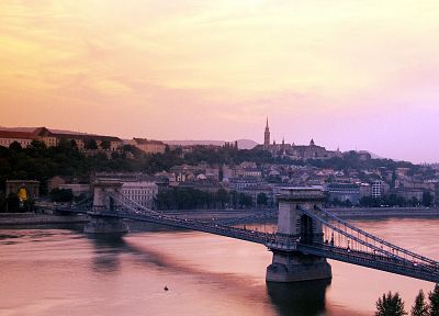 cityscapes, architecture, bridges, buildings, Hungary, Budapest, chains - random desktop wallpaper