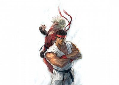 paintings, Street Fighter, Ryu, Ken - duplicate desktop wallpaper