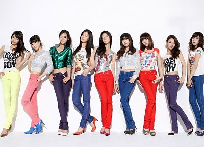 women, jeans, Girls Generation SNSD, celebrity, high heels, Korean - duplicate desktop wallpaper