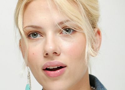 blondes, women, Scarlett Johansson, actress, faces - related desktop wallpaper
