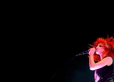 Hayley Williams, Paramore, music, redheads, celebrity, singers, black background - related desktop wallpaper