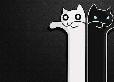 minimalistic, cats, Longcat - random desktop wallpaper