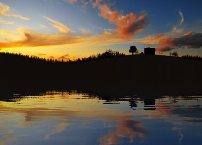 sunset, landscapes, nature - duplicate desktop wallpaper