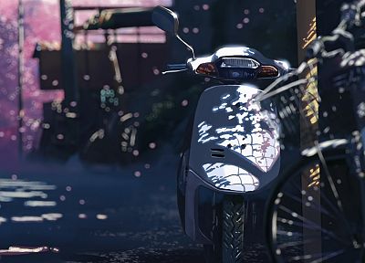 Makoto Shinkai, scooters, 5 Centimeters Per Second - random desktop wallpaper