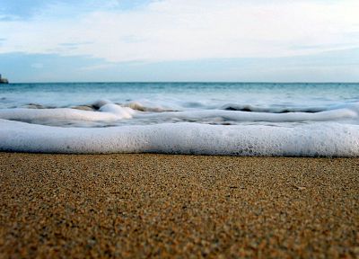 water, sand, worms eye view, beaches - duplicate desktop wallpaper