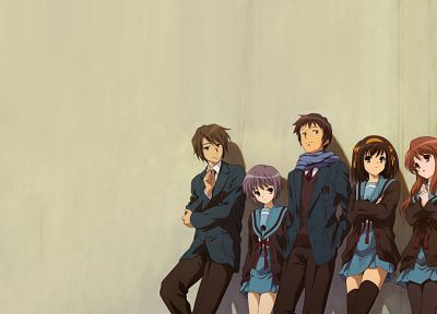 The Melancholy of Haruhi Suzumiya, anime, anime boys, anime girls - random desktop wallpaper