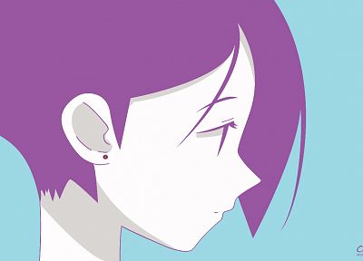 Sayonara Zetsubou Sensei, purple hair, Arai Chie - desktop wallpaper