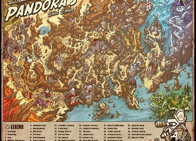 video games, Borderlands, maps - duplicate desktop wallpaper