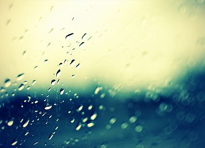 close-up, rain, water drops, raindrops, rain on glass - desktop wallpaper