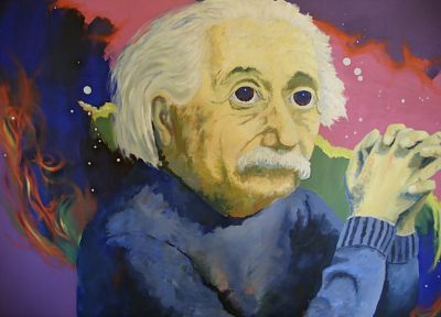 psychedelic, LSD, Albert Einstein, artwork - desktop wallpaper