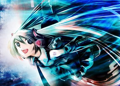 Vocaloid, Hatsune Miku, detached sleeves - desktop wallpaper
