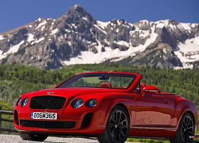 cars, Bentley, vehicles, convertible, wheels, red cars, Bentley Continental Supersports Convertible - desktop wallpaper