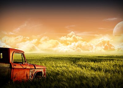 landscapes, nature, old, trucks, vehicles - random desktop wallpaper